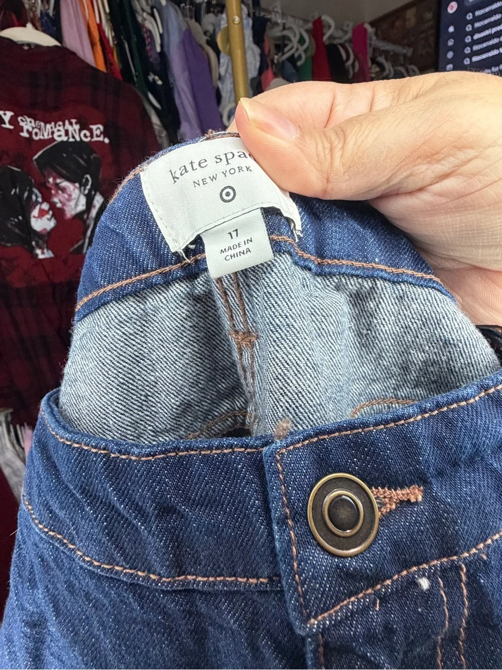 kate spade x Target collab Dark Blue Cuffed Jeans